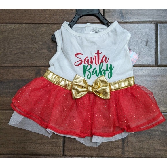 Small Merry Making Petco Razzle Dazzle Pet Dress Santa Baby Christmas Dog NEW - Picture 3 of 7